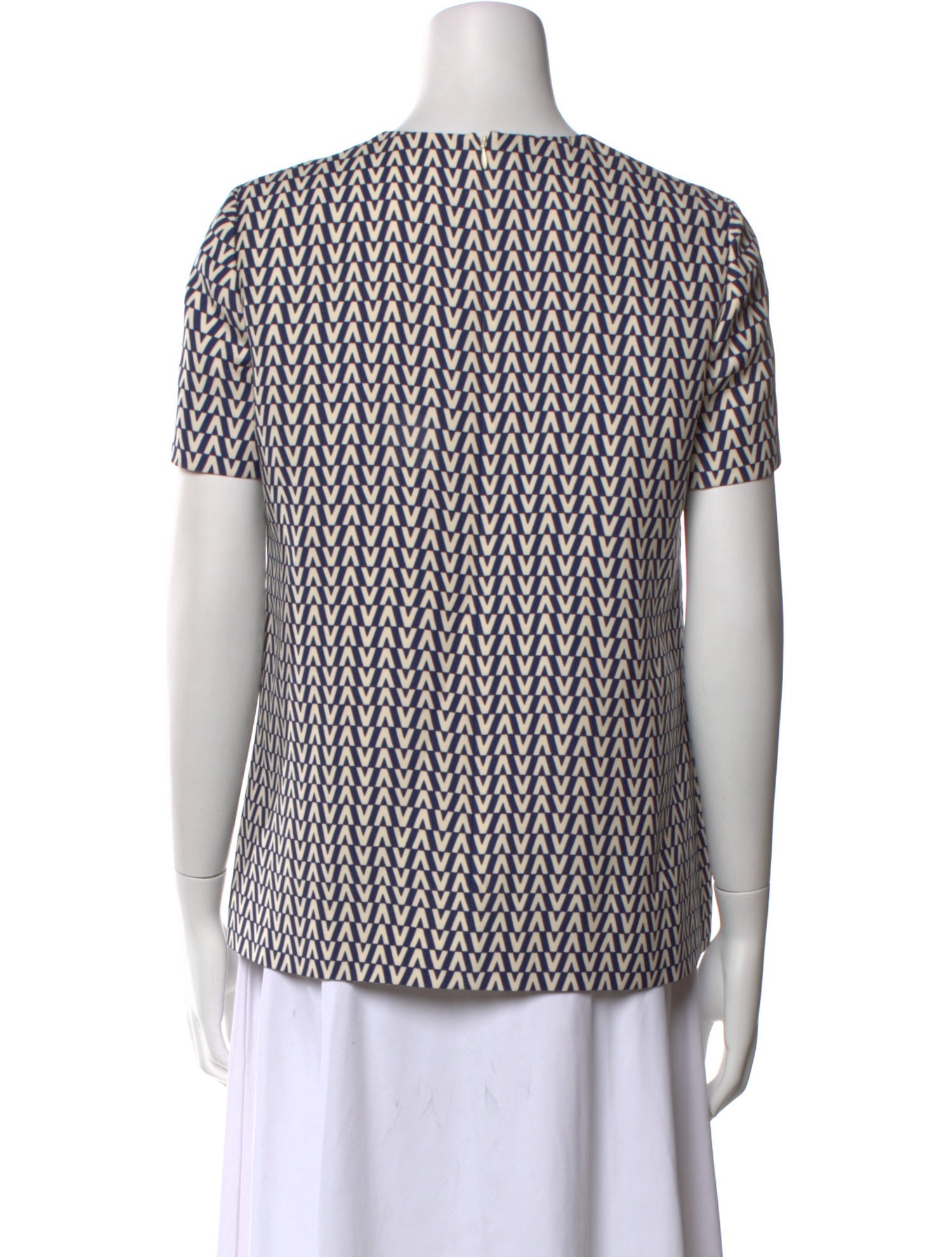 Valentino Virgin Wool Printed Blouse